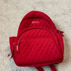 Vera Bradley Red Quilted Backpack Mini